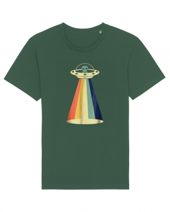 Alien Rainbow Retro Space Ship Bottle Green