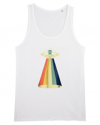 Alien Rainbow Retro Space Ship White