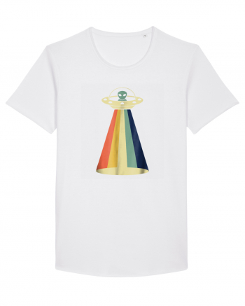 Alien Rainbow Retro Space Ship White