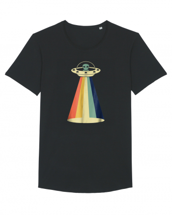 Alien Rainbow Retro Space Ship Black