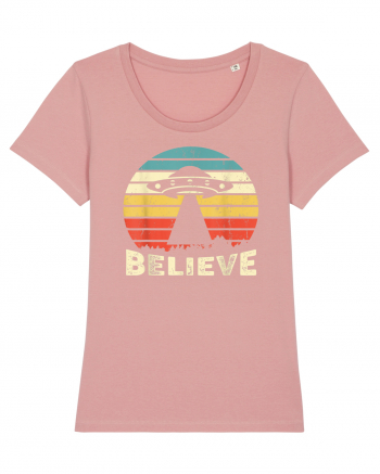 Believe Vintage Alien UFO Canyon Pink