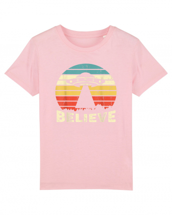 Believe Vintage Alien UFO Cotton Pink