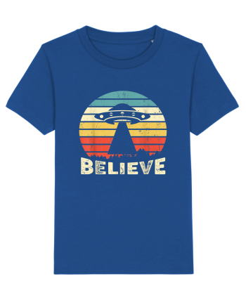 Believe Vintage Alien UFO Majorelle Blue