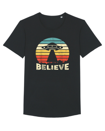 Believe Vintage Alien UFO Black