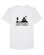 Camping - Keep It Simple Tricou mânecă scurtă guler larg Bărbat Skater