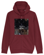 Blanca  and Negro Hanorac cu fermoar Unisex Connector