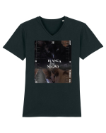 Blanca  and Negro Tricou mânecă scurtă guler V Bărbat Presenter