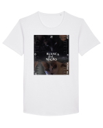 Blanca  and Negro Tricou mânecă scurtă guler larg Bărbat Skater