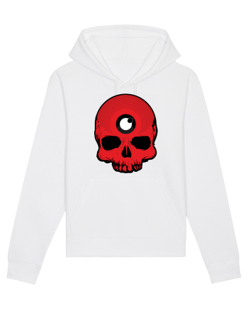 3rd eye, vinyl skull head red White