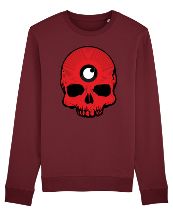 3rd eye, vinyl skull head red Burgundy