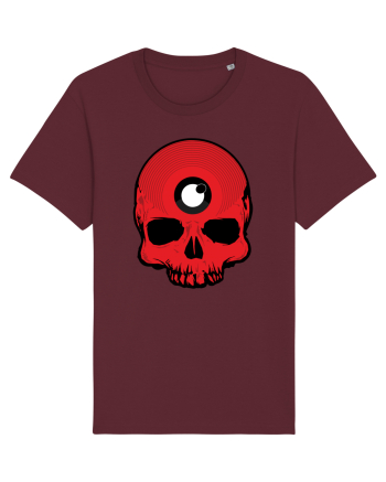 3rd eye, vinyl skull head red Burgundy