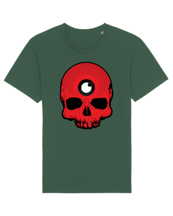 3rd eye, vinyl skull head red Bottle Green