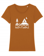 Camping - Keep It Simple Tricou mânecă scurtă guler larg fitted Damă Expresser
