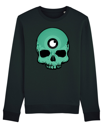 3rd eye, vinyl skull head cyan Black