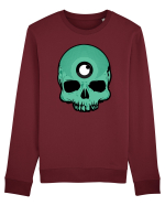 3rd eye, vinyl skull head cyan Bluză mânecă lungă Unisex Rise