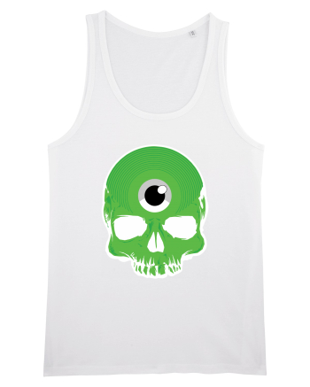 3rd eye, vinyl skull head green White