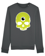 3rd eye, vinyl skull head yellow Bluză mânecă lungă Unisex Rise