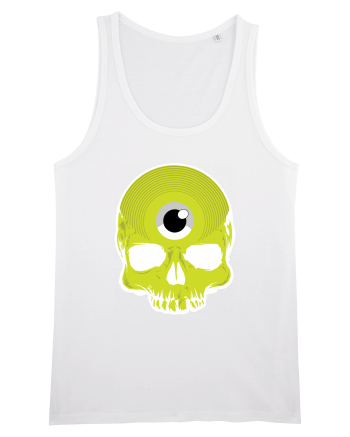 3rd eye, vinyl skull head yellow White