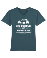 CAMPING - No People No Problems Tricou mânecă scurtă guler V Bărbat Presenter