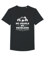 CAMPING - No People No Problems Tricou mânecă scurtă guler larg Bărbat Skater