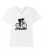 Cycling Tricou mânecă scurtă guler V Bărbat Presenter