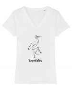 Baby Delivery Tricou mânecă scurtă guler V Damă Evoker