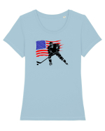 NHL USA Tricou mânecă scurtă guler larg fitted Damă Expresser