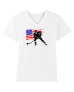 NHL USA Tricou mânecă scurtă guler V Bărbat Presenter