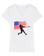 MLB USA Tricou mânecă scurtă guler V Damă Evoker