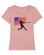 MLB USA Tricou mânecă scurtă guler larg fitted Damă Expresser