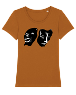 masti teatru Tricou mânecă scurtă guler larg fitted Damă Expresser