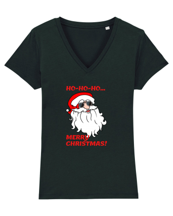 Santa  wishes you a Merry Christmas Black