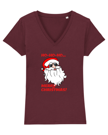 Santa  wishes you a Merry Christmas Burgundy