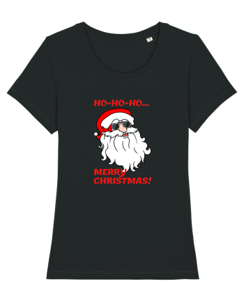 Santa  wishes you a Merry Christmas Black