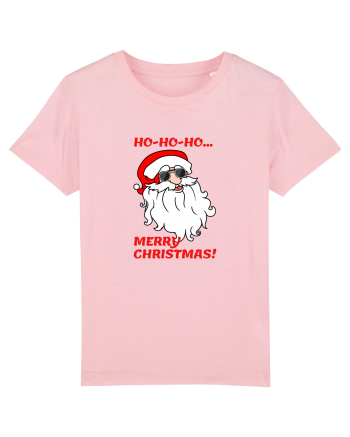 Santa  wishes you a Merry Christmas Cotton Pink