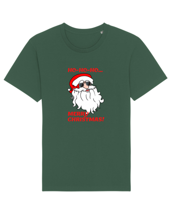 Santa  wishes you a Merry Christmas Bottle Green