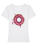 Little Donut Tricou mânecă scurtă guler larg fitted Damă Expresser
