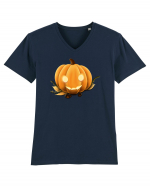 Halloween Pumpkin Tricou mânecă scurtă guler V Bărbat Presenter