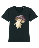 Purple Mushroom Tricou mânecă scurtă guler V Bărbat Presenter