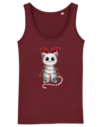 Christmas Kitty Burgundy