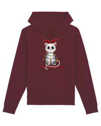 Christmas Kitty Burgundy