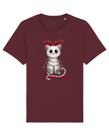 Christmas Kitty Burgundy