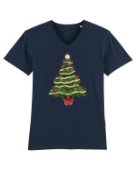 Christmas Tree Tricou mânecă scurtă guler V Bărbat Presenter