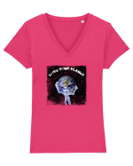 LOVE YOUR PLANET Tricou mânecă scurtă guler V Damă Evoker