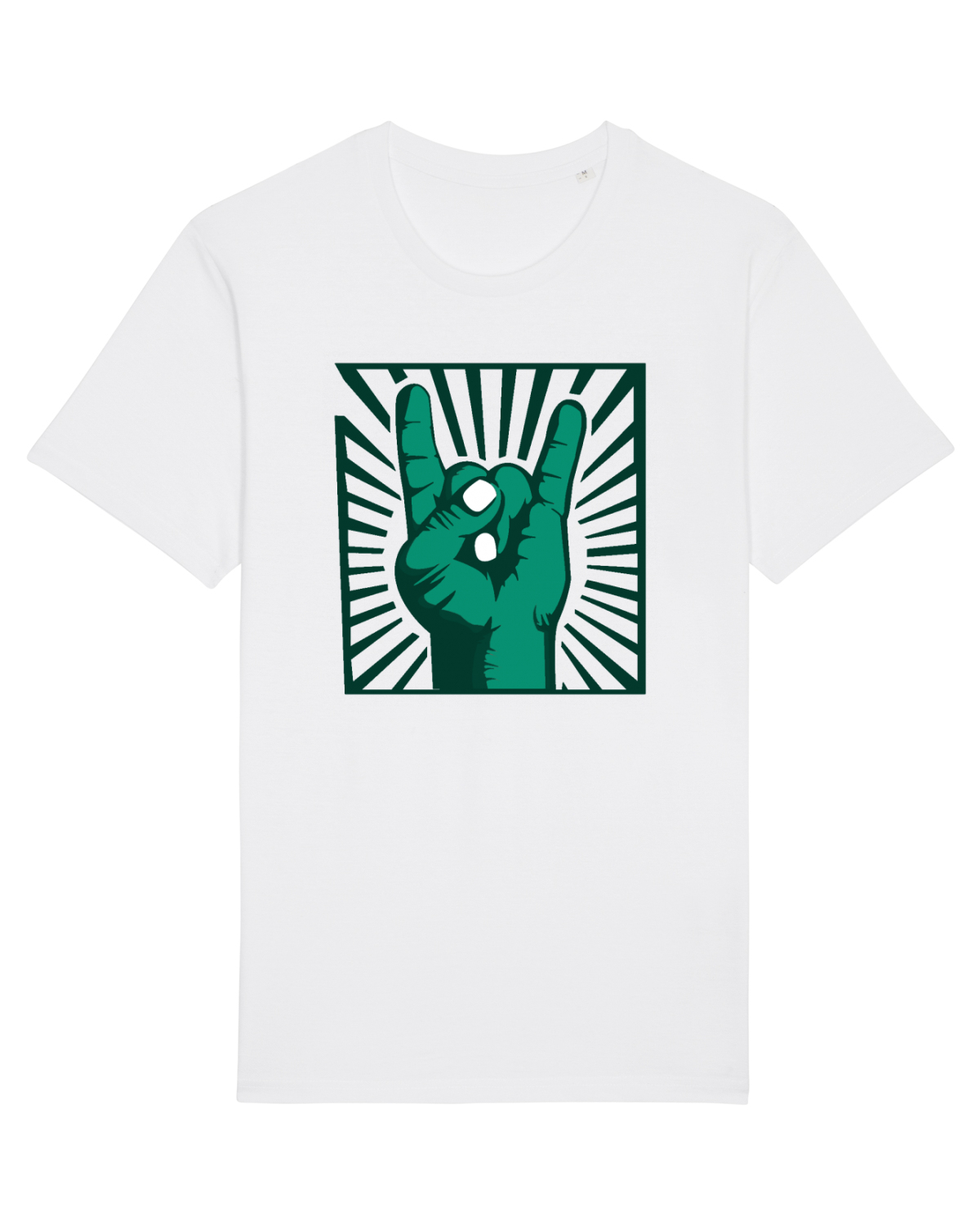 Tricou mânecă scurtă Unisex Rocker White