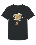 Air Balloon Saturn Tricou mânecă scurtă guler larg Bărbat Skater