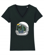 Astronaut Garden Tricou mânecă scurtă guler V Damă Evoker