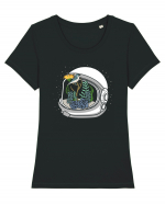 Astronaut Garden Tricou mânecă scurtă guler larg fitted Damă Expresser