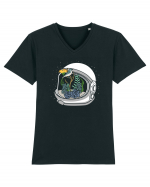 Astronaut Garden Tricou mânecă scurtă guler V Bărbat Presenter