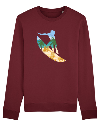 Beach Surfing Burgundy